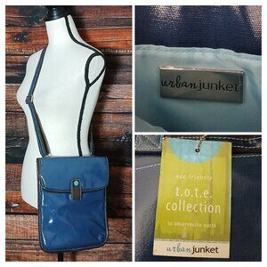 NWT Urban Junket Purse Crossbody Bag Adjustable Strap Eco Friendly Recycled Blue